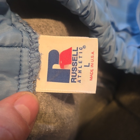 Vintage Russell Athletic Windbreaker Pants Made In Usa Caralina Blue Large - Picture 8 of 15
